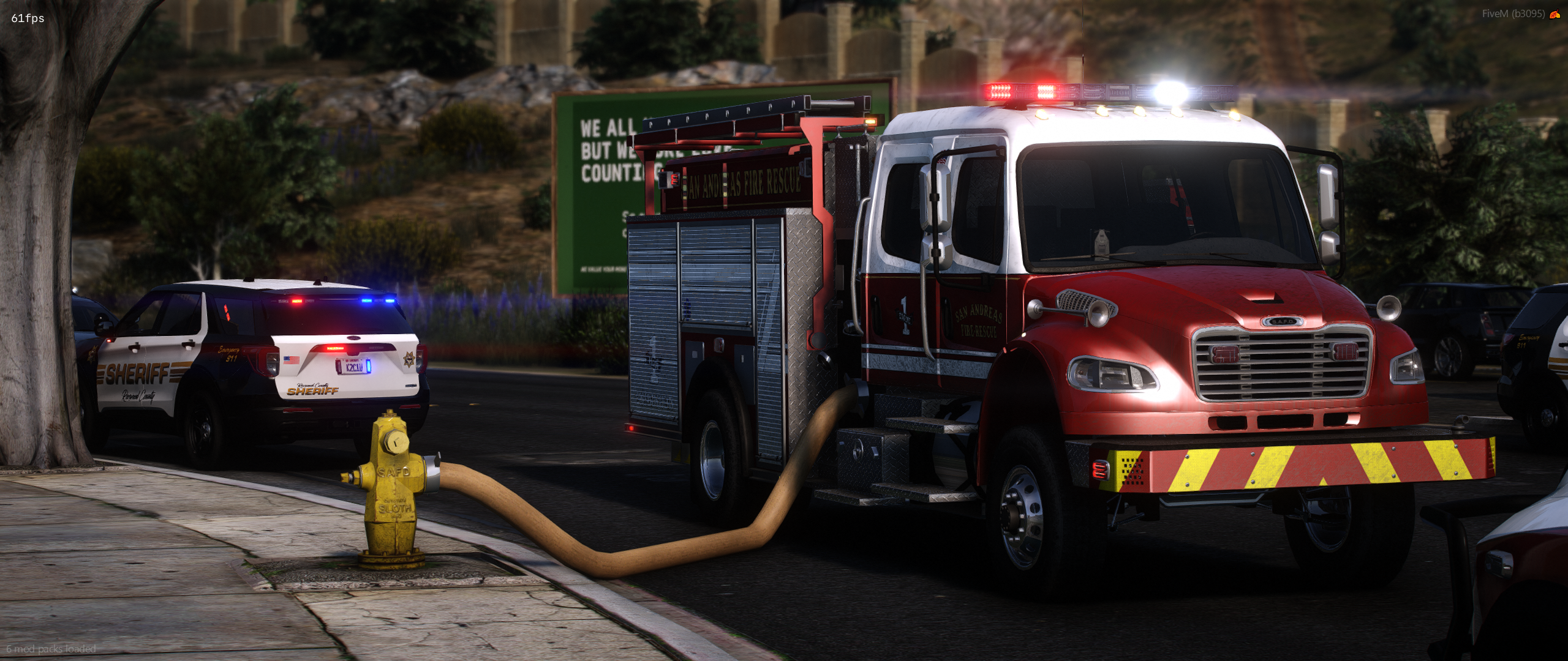 Image depicting a firefighter responding to a fire.